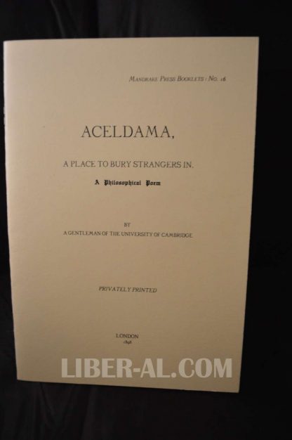 ACELDAMA: A PLACE TO BURY STRANGERS IN