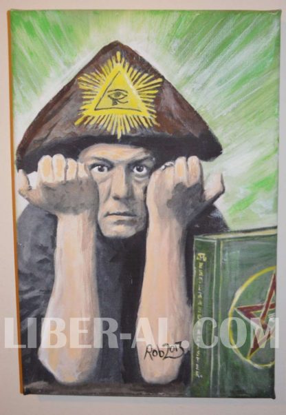 ALEISTER CROWLEY PORTRAIT “THE GREAT GOD PAN” CANVAS PAINTING